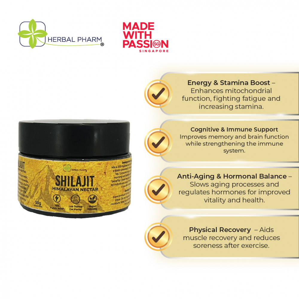 Herbal Pharm - Shilajit Resin | Energy, Stamina & Immune Support, Anti-Aging, Pure Ayurvedic Resin